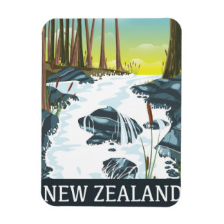 Imán Afiche de viaje del río Nueva Zelandia