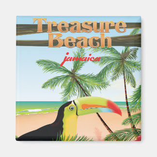 Imán Afiche de viaje del Treasure Beach Jamaica