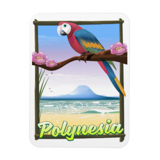 Imán Afiche de viaje en la playa de Polinesia