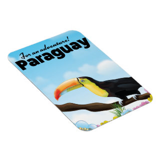 Imán Afiche de viaje en Paraguay