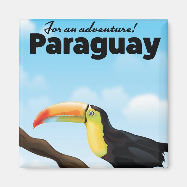 Imán Afiche de viaje en Paraguay (Frente)