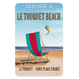 Imán Afiche de viaje francés Le Touquet Beach