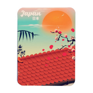 Imán Afiche de viaje por el paisaje de Japón