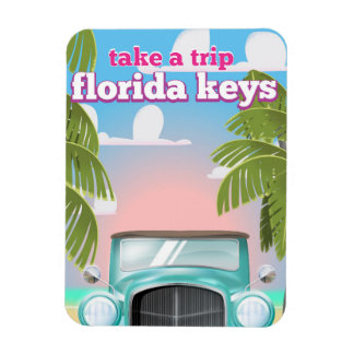 Imán Afiche de viaje por las llaves de Florida