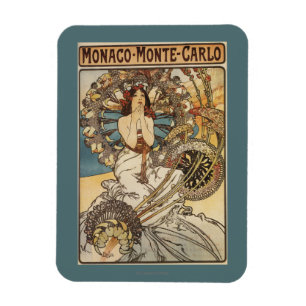 Imán Afiche de viaje por tren de PLM - Mujer con plumas