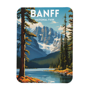Imán Afiche de viaje tradicional del Parque Nacional Ba