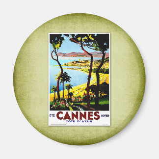 Imán Afiche de Viaje Vintage Cannes Francia