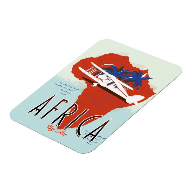 Imán Afiche de viajes de África por aire (Lado Izquierdo)