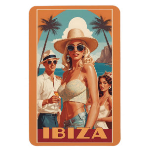 Imán Afiche de viajes de Ibiza, España