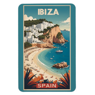 Imán Afiche de viajes de Ibiza, España