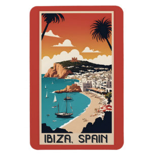 Imán Afiche de viajes de Ibiza, España