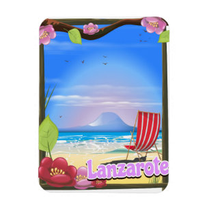 Imán Afiche de viajes de Lanzarote