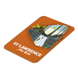 Imán Afiche de Viajes de San Lorenzo en Nueva York