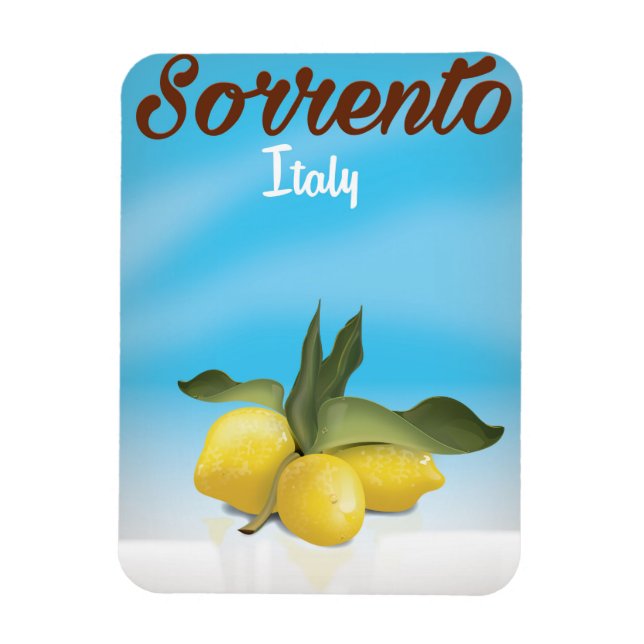 Imán Afiche de viajes de vacaciones de Sorrento (Vertical)