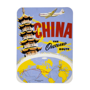 Imán Afiche De Viajes Para Northwest Orient Airlines