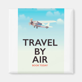 Imán Afiche de Viajes por Aire