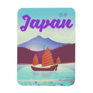Imán afiche de viajes por el paisaje de japón
