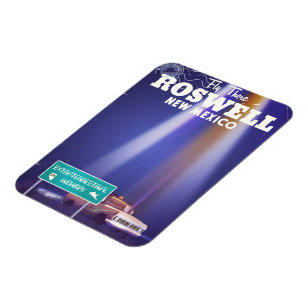 Imán Afiche de viajes por la autopista extraterritorial