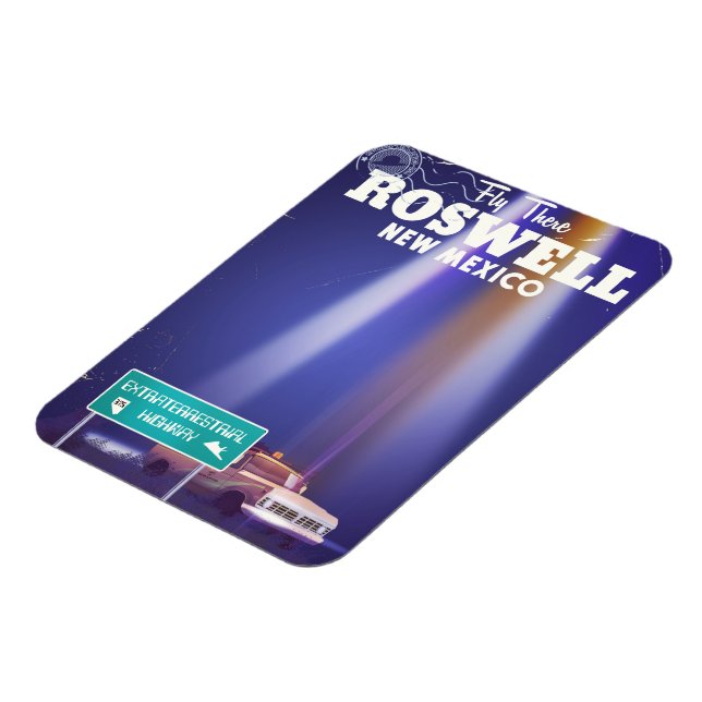 Imán Afiche de viajes por la autopista extraterritorial (Lado Izquierdo)