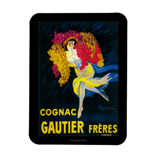 Imán Afiche promocional de Cognac Gautier, Francia (Vertical)