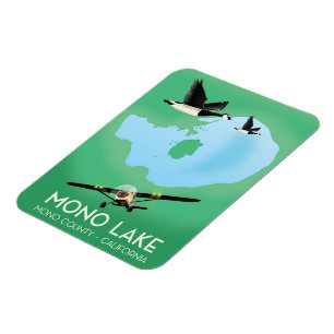 Imán Afiche sobre viajes en Mono Lake, Mono County (Cal