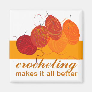 Imán Afición Crocheting del artista profesional del