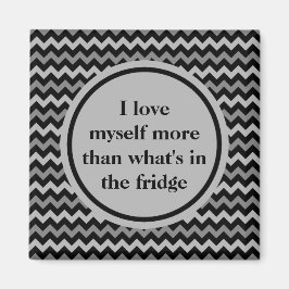 Imán Afirmación positiva de pérdida de peso en negro y 