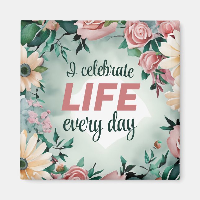 Imán Afirmación Positiva Para Una Vida Sana Del Cuerpo  (Frente)