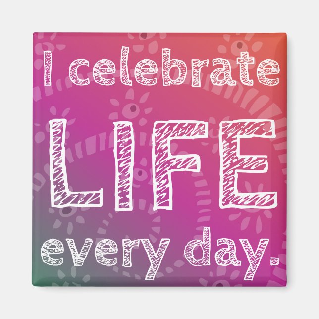 Imán Afirmación Positiva Para Una Vida Sana Del Cuerpo  (Frente)