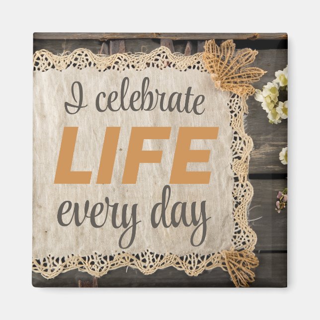 Imán Afirmación Positiva Para Una Vida Sana Del Cuerpo  (Frente)