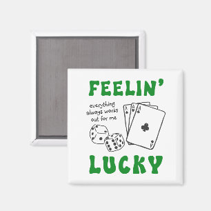 Imán Afirmación positiva personalizada Siento afortunad