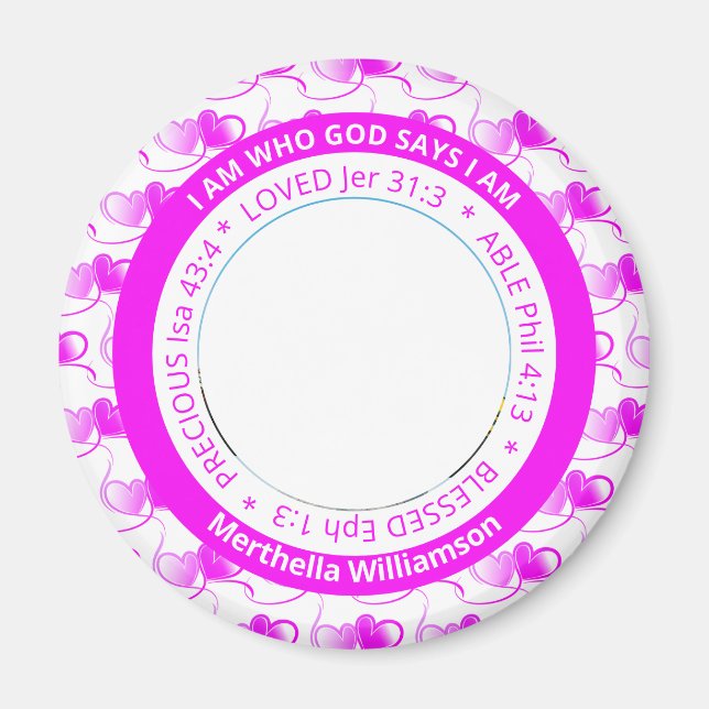 Imán Afirmación positiva soy cristiana (Frente)