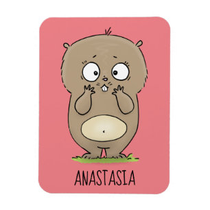 Imán Afortunadamente adorable personalizado de hámster