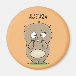 Imán Afortunadamente adorable personalizado de hámster