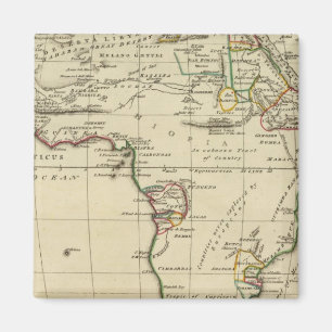 Imán África con fronteras delineadas