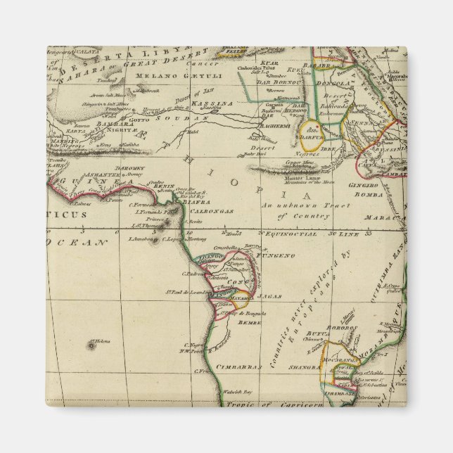 Imán África con fronteras delineadas (Frente)