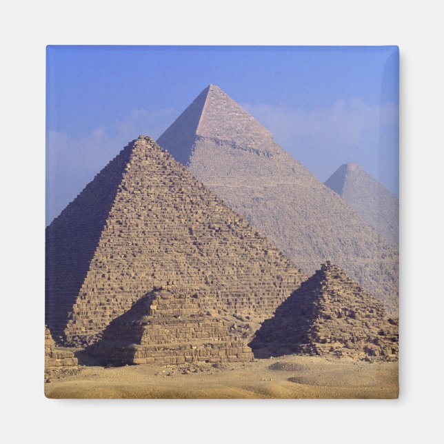 Imán África, Egipto, El Cairo, Giza. Grandes pirámides (Frente)