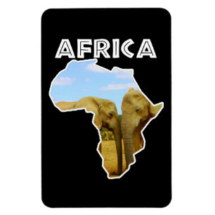 Imán África: Elefante del cielo azul