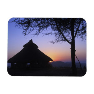 Imán África, Etiopía, región del río Omo, Atardecer sob