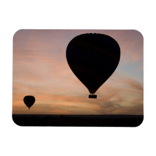 Imán África, Kenia, Masai Mara. Dos globos flotan