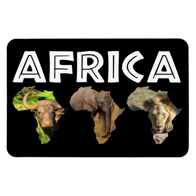 Imán Africa Wildlife Continent Trio (Horizontal)