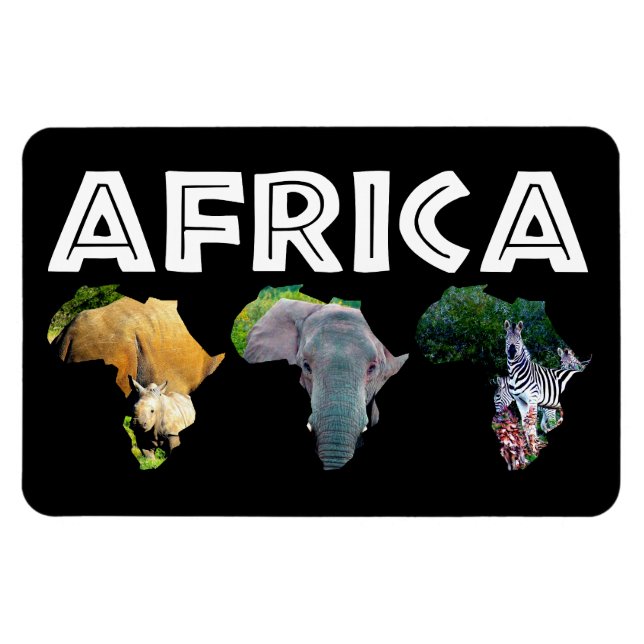 Imán Africa Wildlife Continent Trio (Horizontal)