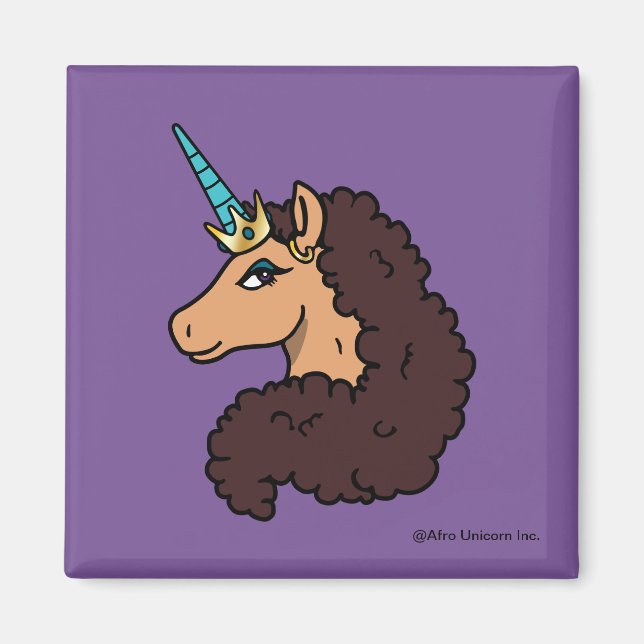 Imán Afro Unicornio | Divino (Frente)