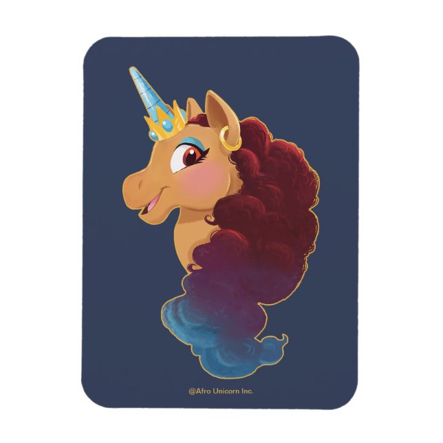 Imán Afro Unicornio | Divino el Unicornio (Vertical)