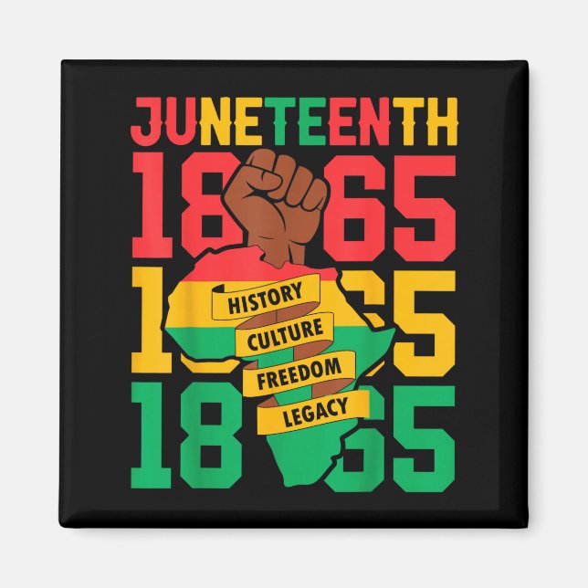 Imán Afroamericano 1865 juneteenth historia negra (Frente)