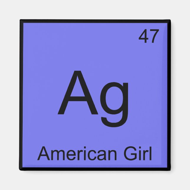 Imán Ag - American Girl Camiseta del símbolo del elemen (Frente)