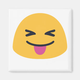 Imán Agarra la lengua con los ojos cerrados Emoji