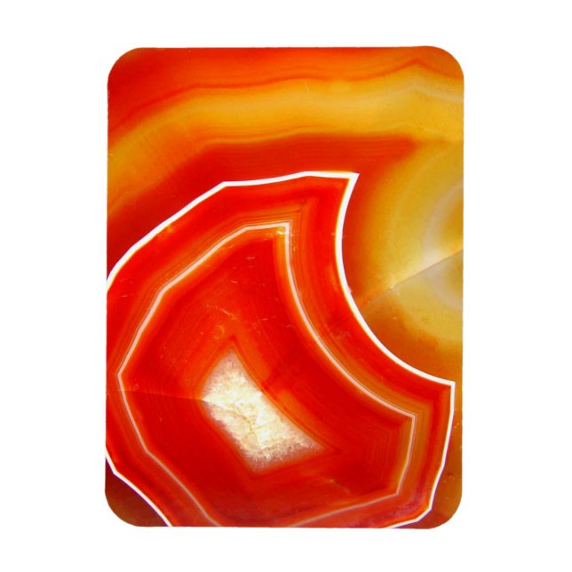 Imán Agate Naranja de caída (Vertical)