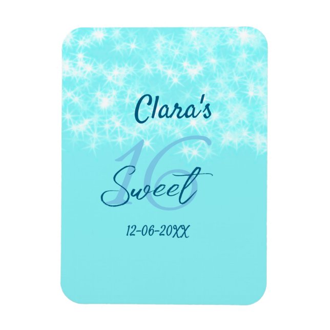 Imán Agate verde azulado turquesa dulce 16 cumpleaños a (Vertical)