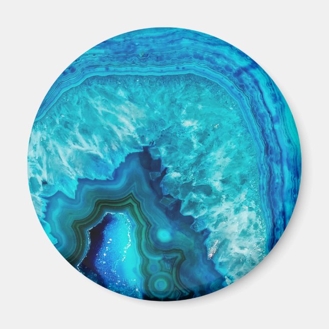 Imán Agato moderno de mármol azul (Frente)